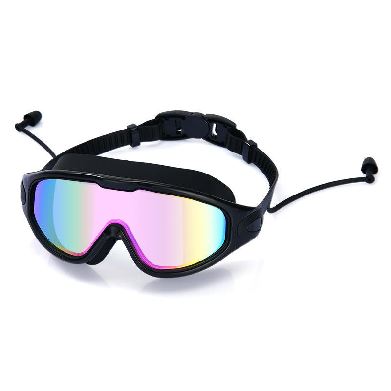 Limited Time: 40% OFF 🔥2026 New Large Wide Vision Swimming Goggles, HD Anti-Fog Waterproof Swim Glasses, UV Protection Leak-Proof Silicone Goggles with Earplugs