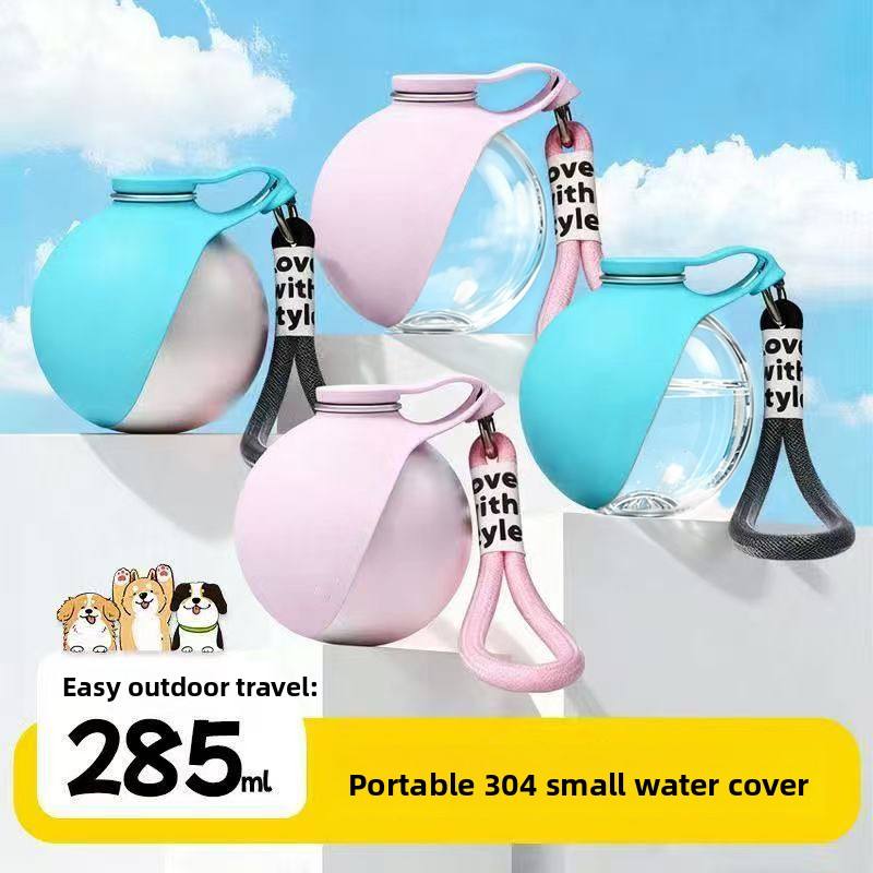 2026 New Dual-Material Pet Water Bottle,Dual Optional Body Materials (Plastic / 304 Stainless Steel) |  Full Waterproof & Leak-Proof Design | Durable Drop-Proof Structure