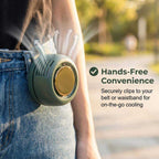Limited Time: 30% OFF 🔥2 in 1 Waist Clip & Neck Bladeless Fan, 3 Speeds Adjustable Quiet Mini Portable Cooling Fan, 360° Rotate Hands-Free USB Rechargeable Personal Fan for Outdoor Travel Working