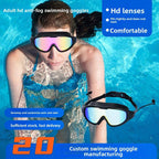 Limited Time: 40% OFF 🔥2026 New Large Wide Vision Swimming Goggles, HD Anti-Fog Waterproof Swim Glasses, UV Protection Leak-Proof Silicone Goggles with Earplugs