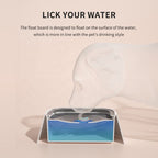 No Spill Dog Water Bowl, Buoyant Anti-Splash Pet Drinking Bowl, No Wet Mouth & Wet Beard Design, Leak-Proof Plastic Water Feeder, Non-Slip Waterproof Pet Bowl for Dogs Cats Indoor & Travel Use