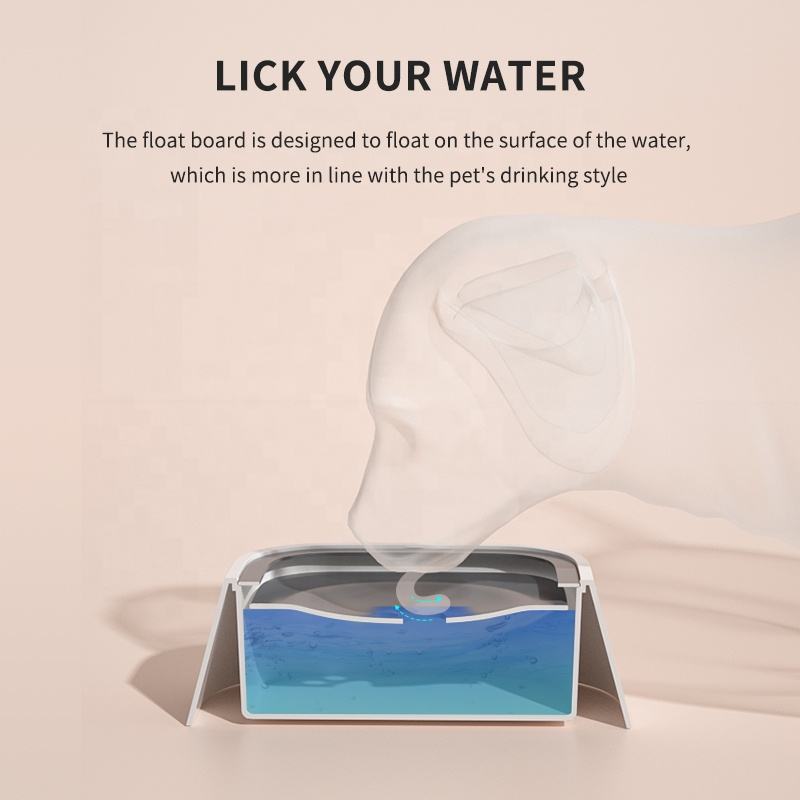 No Spill Dog Water Bowl, Buoyant Anti-Splash Pet Drinking Bowl, No Wet Mouth & Wet Beard Design, Leak-Proof Plastic Water Feeder, Non-Slip Waterproof Pet Bowl for Dogs Cats Indoor & Travel Use