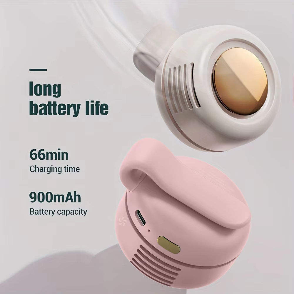 Limited Time: 30% OFF 🔥2 in 1 Waist Clip & Neck Bladeless Fan, 3 Speeds Adjustable Quiet Mini Portable Cooling Fan, 360° Rotate Hands-Free USB Rechargeable Personal Fan for Outdoor Travel Working