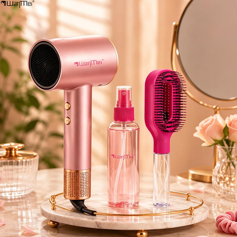 2-in-1 Fine Mist Spray Hair Brush, Refillable Water Hydration Detangling Comb, Bristle-Free Anti-Frizz Massage Hairbrush, Anti-Static Portable Hairstyling Tool for Dry Frizzy Curly Hair Volumizing