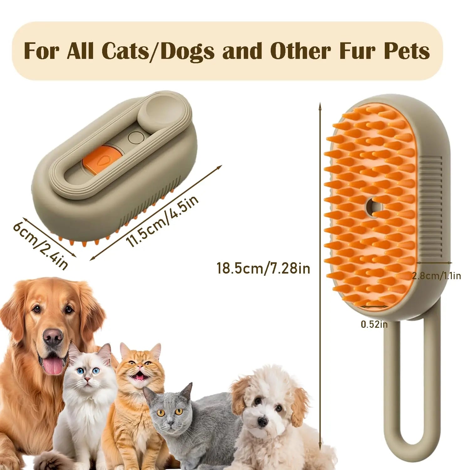 Limited Time: 30% OFF 🔥3 in 1 Pet Steam Brush | Rechargeable, Self-Cleaning, Deshedding & Massage Tool for Dogs & Cats
