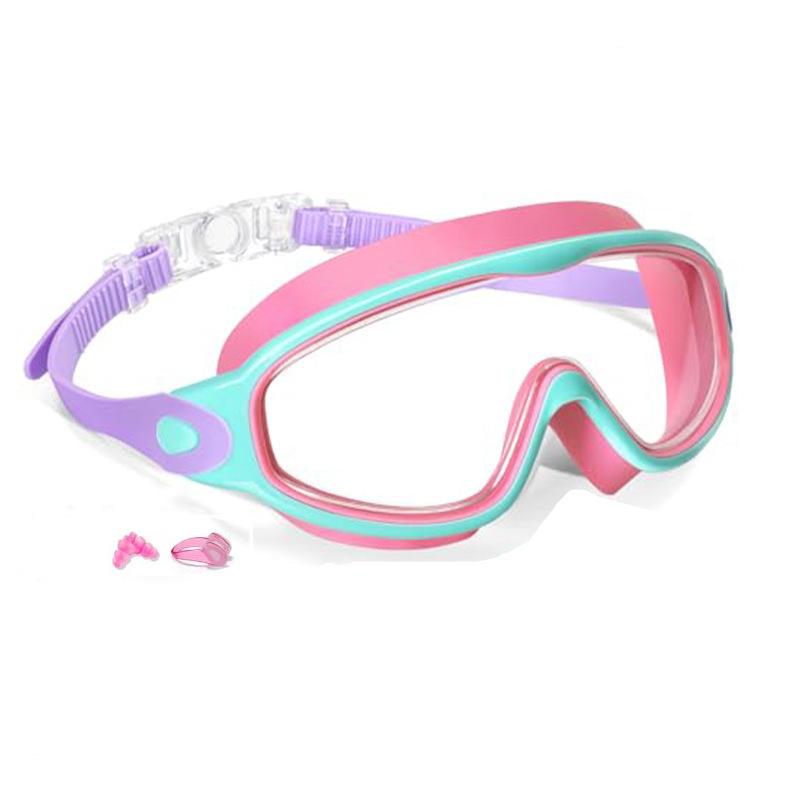 Limited Time: 40% OFF 🔥2026 New Large Wide Vision Swimming Goggles, HD Anti-Fog Waterproof Swim Glasses, UV Protection Leak-Proof Silicone Goggles with Earplugs