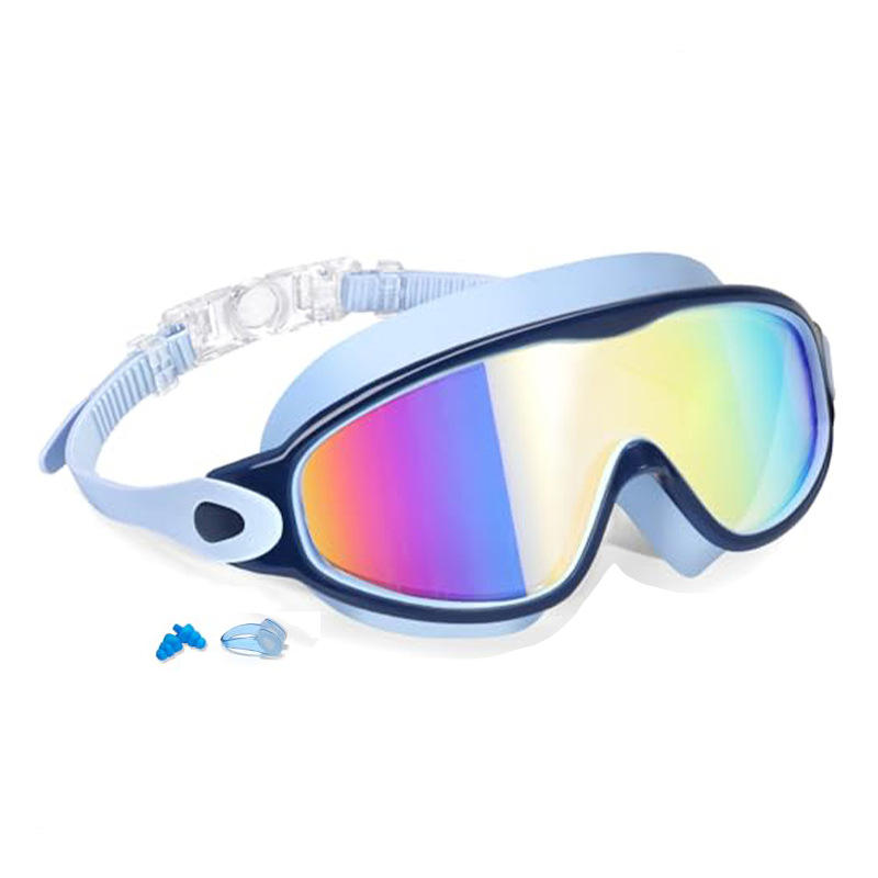 Limited Time: 40% OFF 🔥2026 New Large Wide Vision Swimming Goggles, HD Anti-Fog Waterproof Swim Glasses, UV Protection Leak-Proof Silicone Goggles with Earplugs
