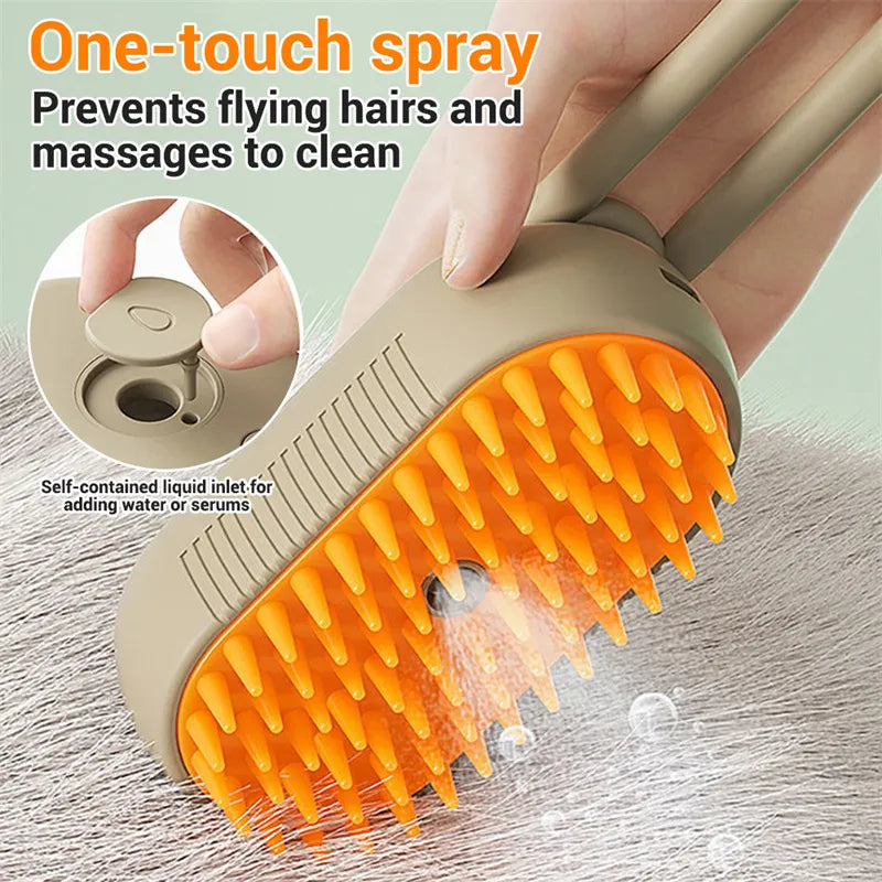 Limited Time: 30% OFF 🔥3 in 1 Pet Steam Brush | Rechargeable, Self-Cleaning, Deshedding & Massage Tool for Dogs & Cats