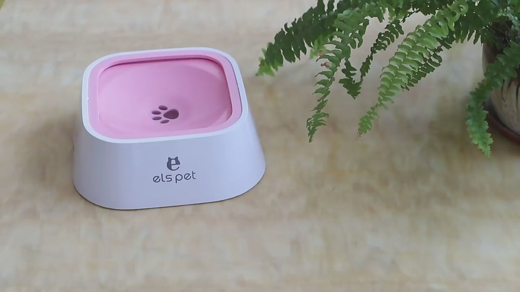 No Spill Dog Water Bowl, Buoyant Anti-Splash Pet Drinking Bowl, No Wet Mouth & Wet Beard Design, Leak-Proof Plastic Water Feeder, Non-Slip Waterproof Pet Bowl for Dogs Cats Indoor & Travel Use